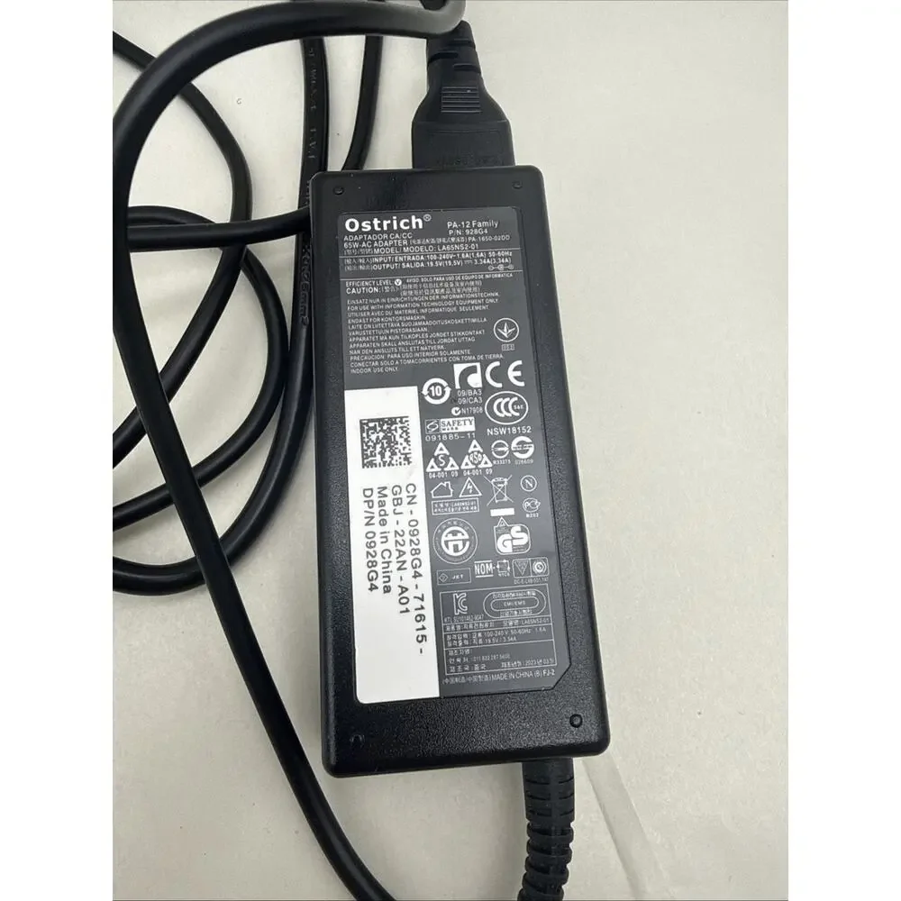 Ostrich Charger Compatible with Dell Laptop Computer 65W-AC Adapter LA65NS2-01..